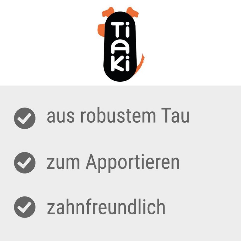 TIAKI Dog Toy Rope Ball Ø 9,1 cm