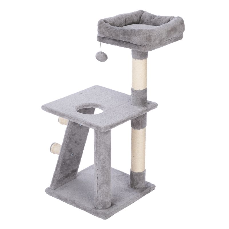 zooplus Basics Scratching Tree - Small Grey
