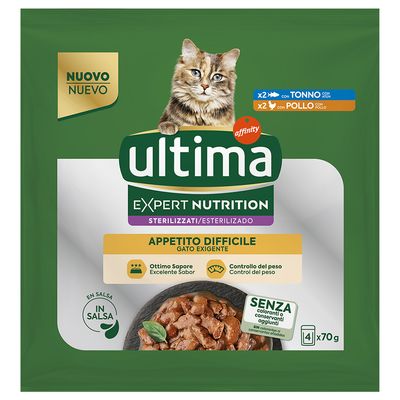 Ultima Cat Expert Nutrition Difficult Appetite Tuna & Chicken 4 x 70g