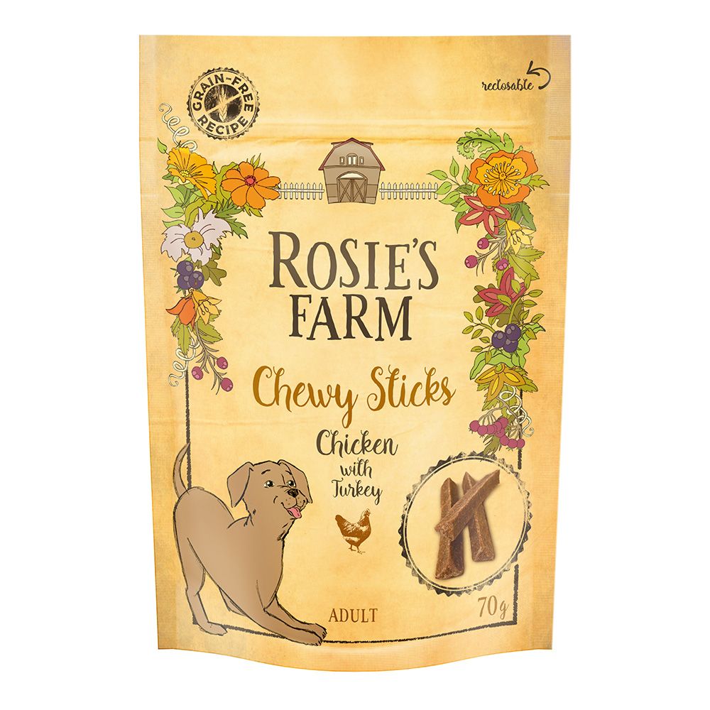 Rosie's Farm Chewy Sticks - Chicken with Turkey 70g
