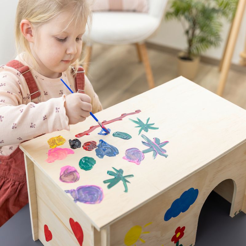 Kerbl Pet Rodent House to Paint 50 x 29 x 24cm (L x W x H), incl. 6 colours and brushes