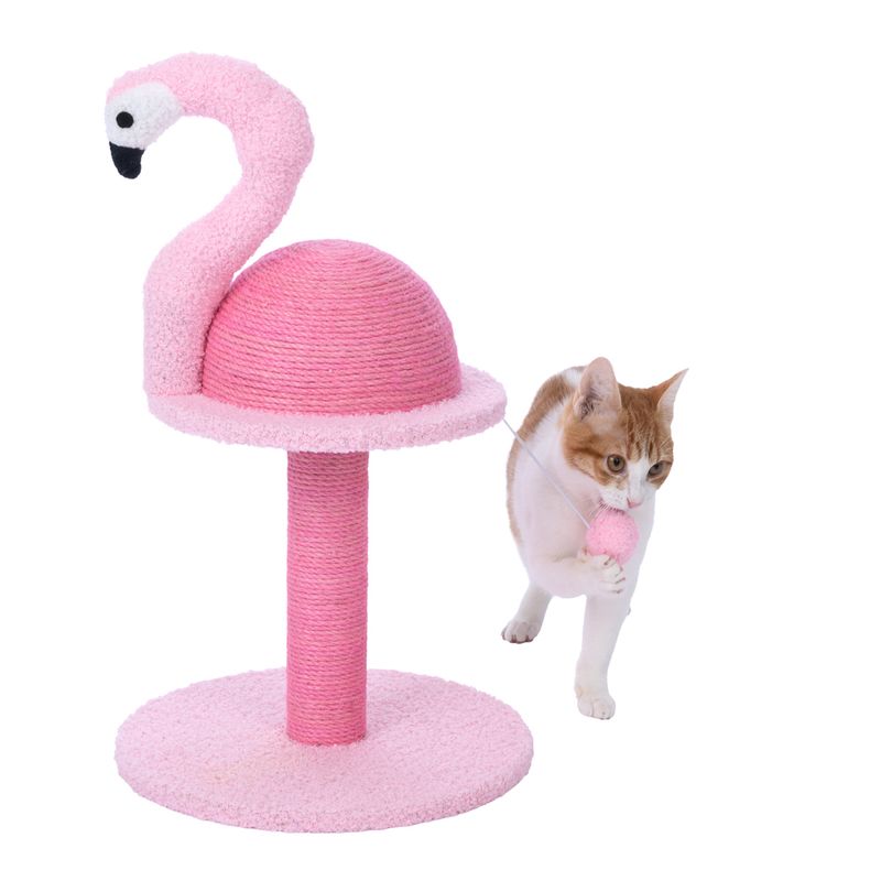 TIAKI Flamingo Scratching Tree Pink