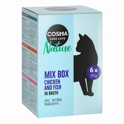 Cosma Nature Pouches Saver Pack 18 x 50g Mixed Pack (6 Varieties)