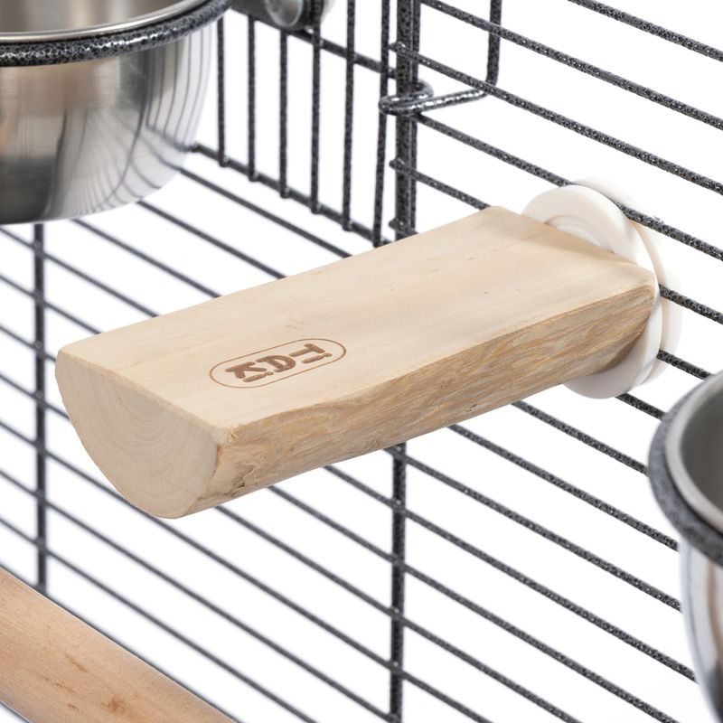 TIAKI Java Wood Bird Perch – Flat Size S: 4-5 x 10cm (diameter x L)