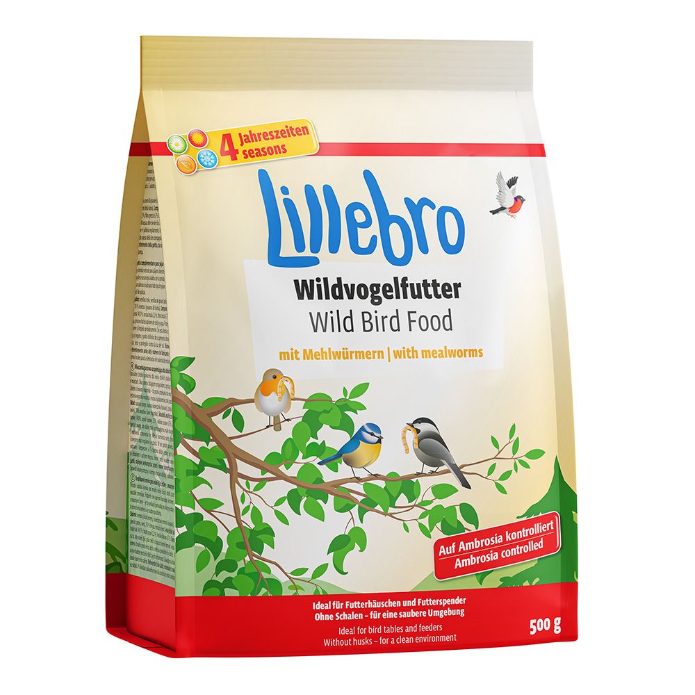 Lillebro Wild Bird Food with Mealworms 500g