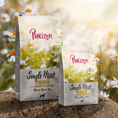 Purizon Single Meat Adult Dog - Grain-Free Chicken with Camomile Blossoms 1kg