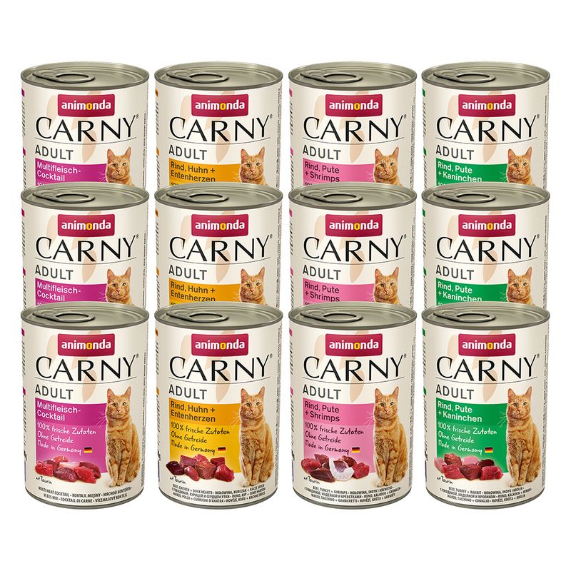 animonda Carny Adult Saver Pack 12 x 400g Poultry & Beef Varieties