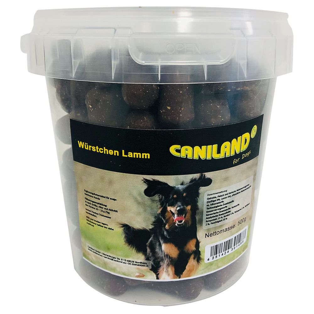 Caniland Mini Sausages - Lamb and Smoky Flavour 500g