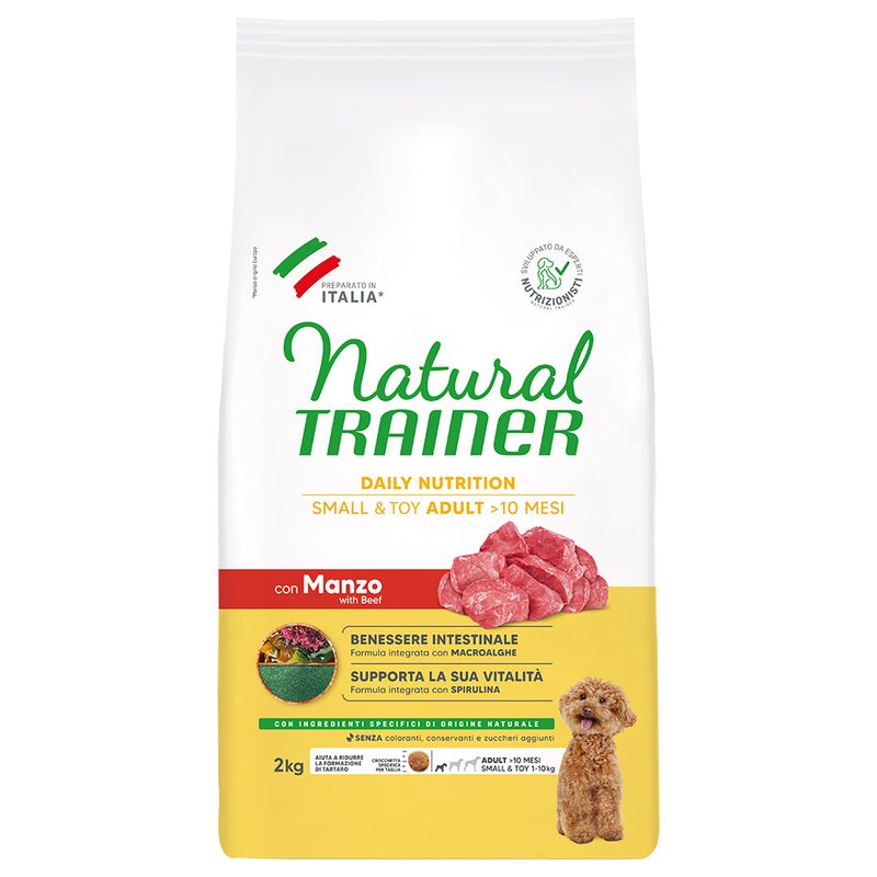Natural Trainer Dog Adult Small & Toy with Beef 2kg