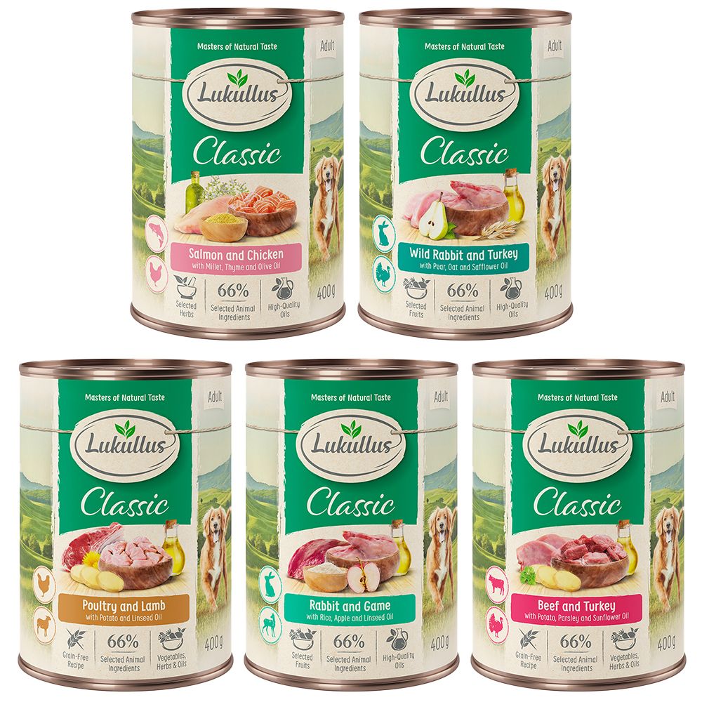 Lukullus Classic Natural Mixed Trial Packs Mix 1 (6 x 400g)