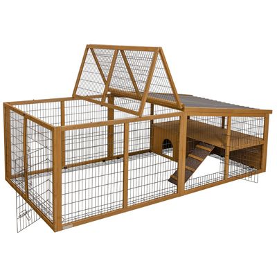 Kerbl Pet Free-Range Enclosure with Plastic Roof & Escape Barrier 220 x 115 x 75cm (L x W x H)