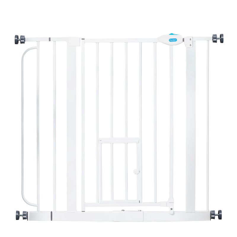 Carlson Pet Gate with Cat Flap Height 76.2cm, Width 73.66 - 92.71cm