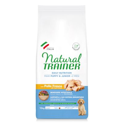 Natural Trainer Puppy & Junior Maxi with Chicken 12kg