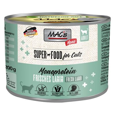 MAC's Cat Mono Sensitive 6 x 200g Lamb
