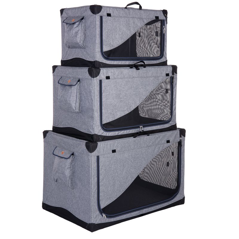 Portable Pet Home M: 76 x 50.5 x 48cm (L x W x H) - Grey