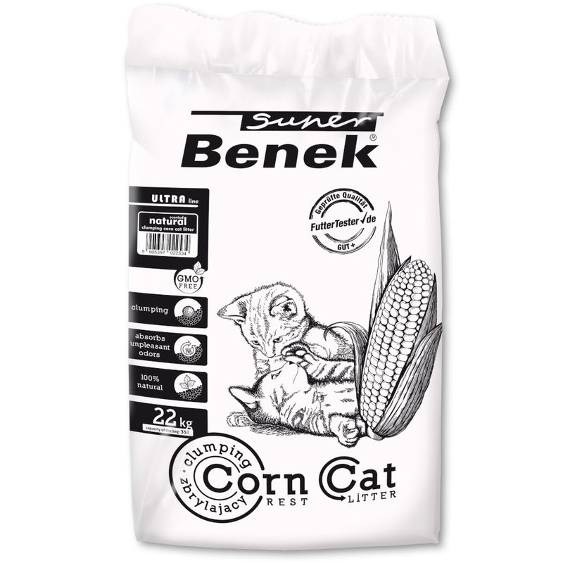 Super Benek Corn Ultra Natural Cat Litter 7l (approx. 4.4kg)