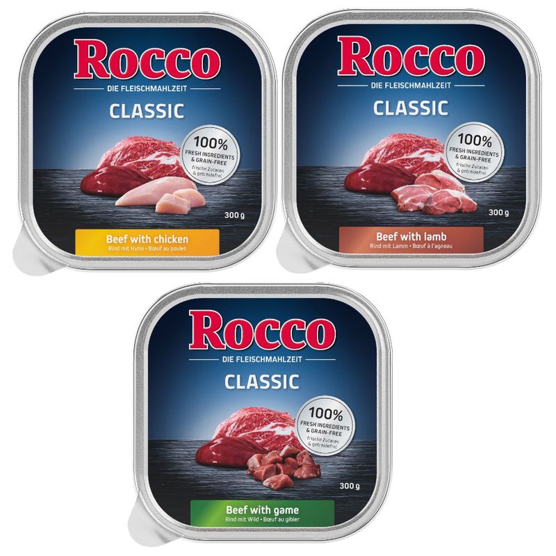 Rocco Classic Trays Saver Pack 27 x 300g Pure Beef