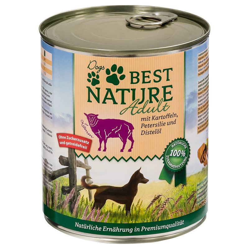 Best Nature Adult Dog 6 x 800g Beef, Rice & Safflower Oil