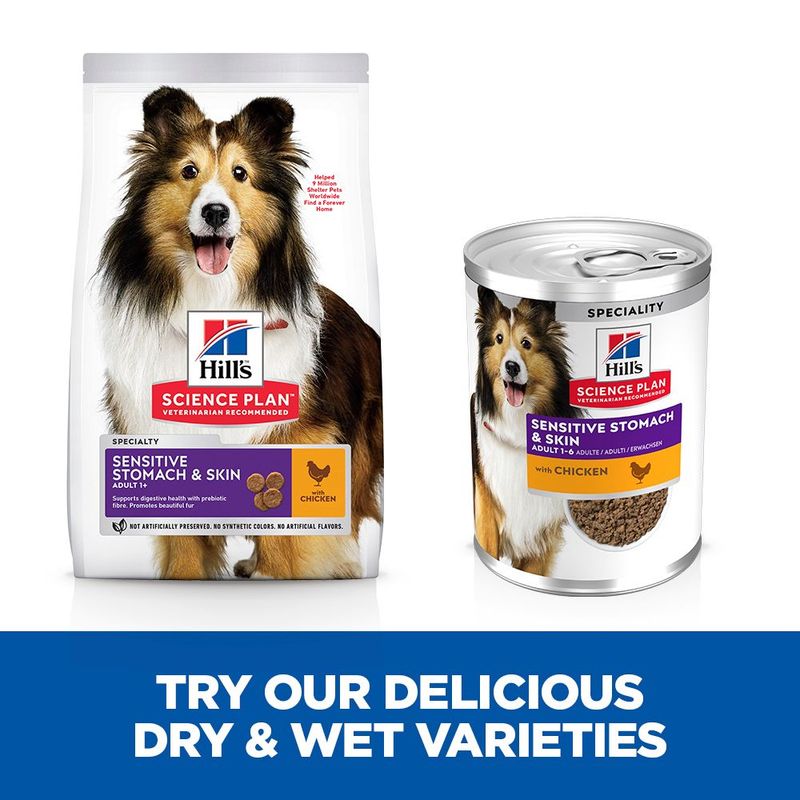 Hill's Science Plan Adult Sensitive Stomach & Skin Chicken (12 x 370g)