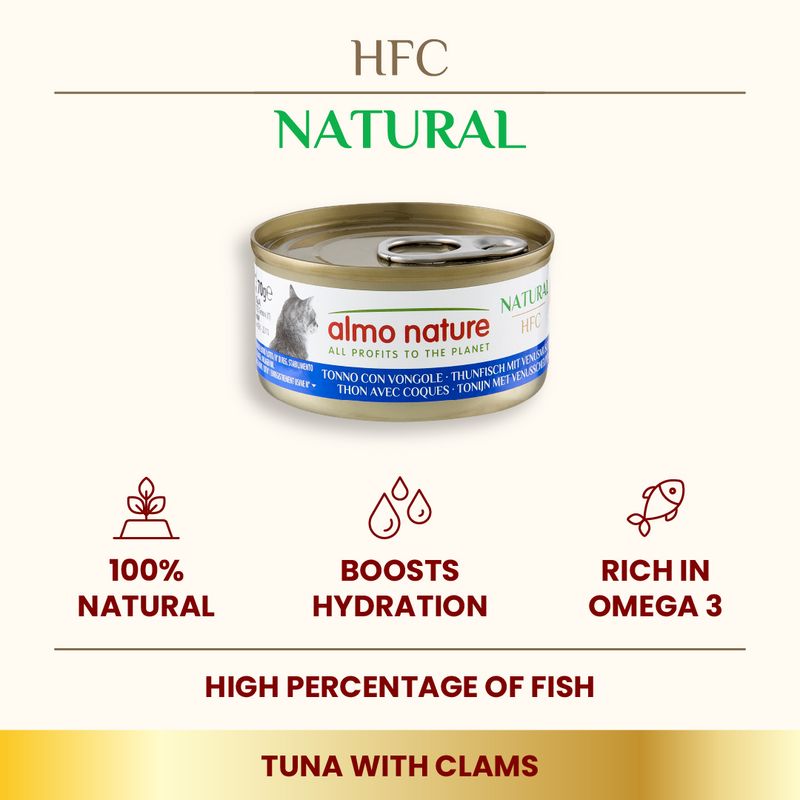 Almo Nature HFC Natural Cans Saver Pack 24 x 70g Atlantic Tuna