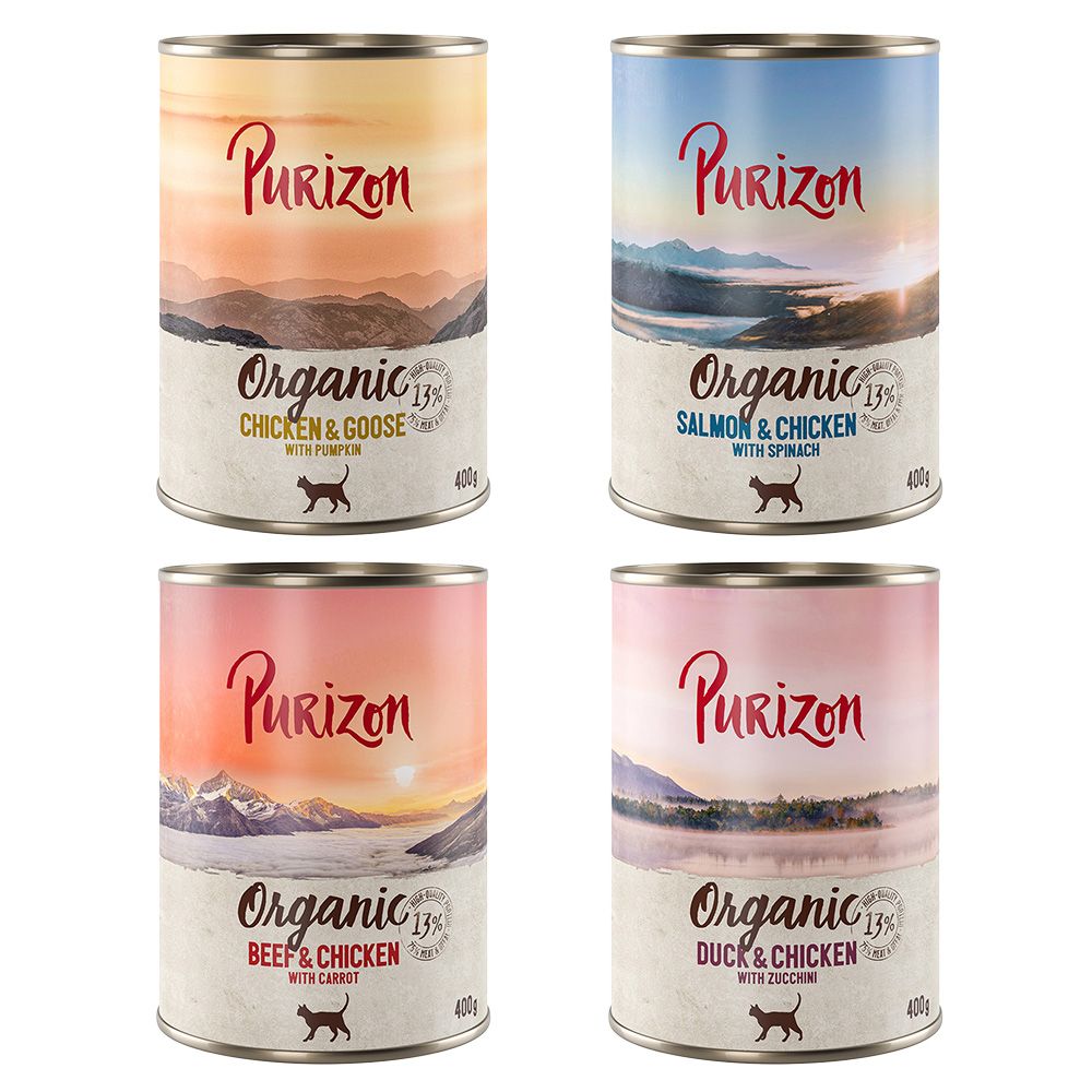 Purizon Organic 6 x 400g Duck & Chicken with Courgette