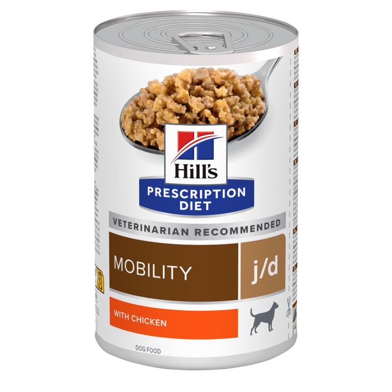 12kg Hill's Prescription Diet Dry Dog Food + 3 x 370g Wet Food Free! * j/d Joint Care - Chicken (12kg) + j/d Chicken (3 x 370g)