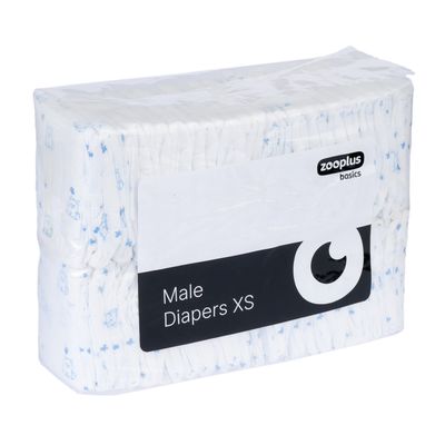 zooplus Basics Male Dog Nappies Size S: 32 - 44cm, 50 Nappies