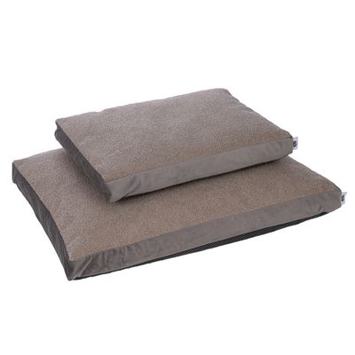 TIAKI Teddy Dog Mattress - Taupe Size M: 70 x 50 x 10 cm (L x W x H)
