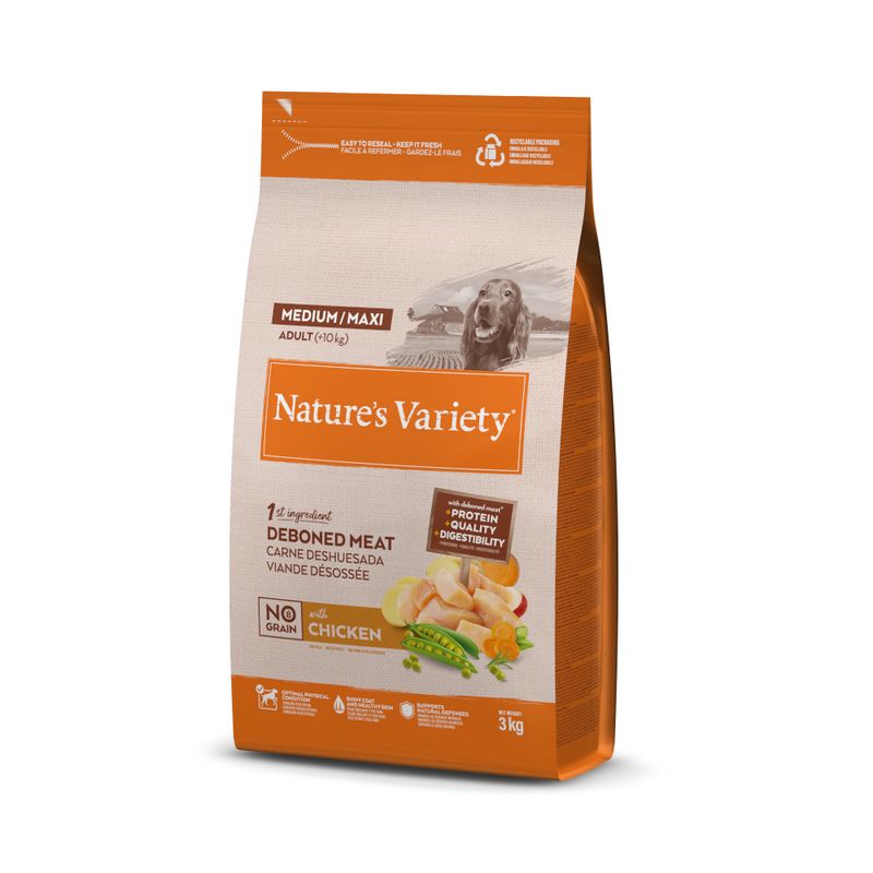 Nature's Variety No Grain Medium/Maxi Adult Free-Range Chicken 3kg