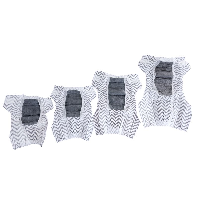 kooa Female Dog Nappies with Charcoal Size XS