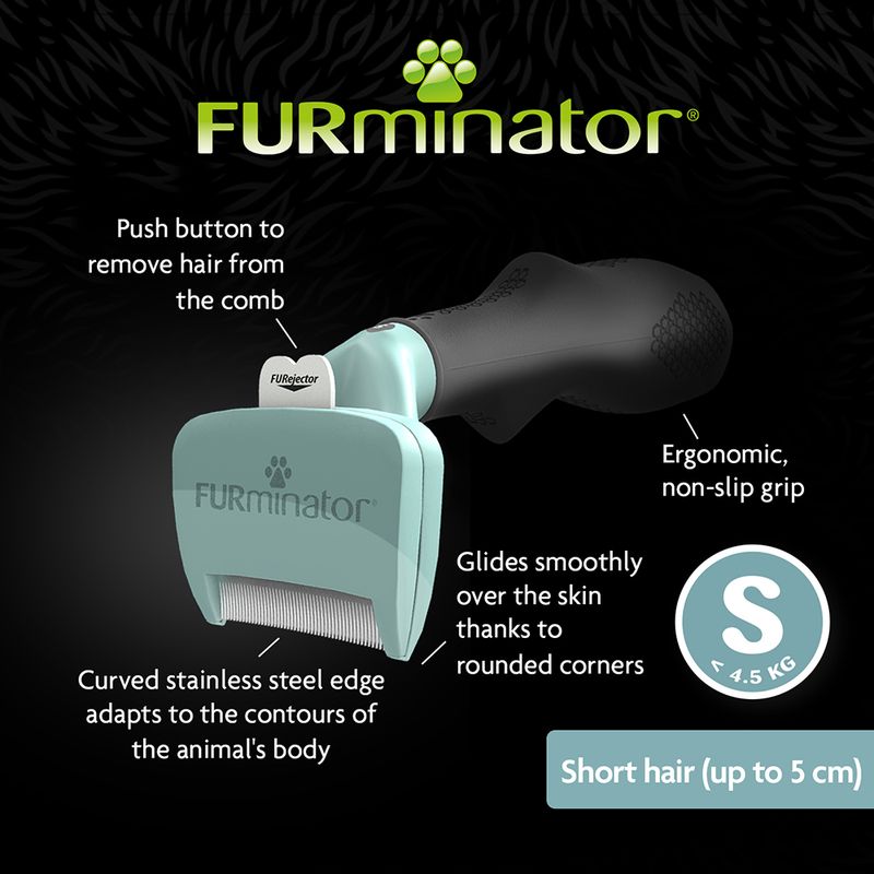 FURminator DeShedding Tool - For Small Cats Long Hair