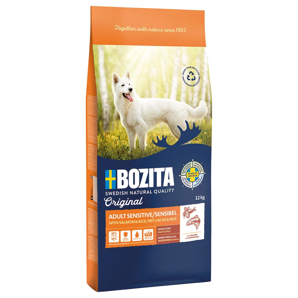 Bozita Original Adult Sensitive Skin & Coat with Salmon & Rice - Wheat-Free 3kg