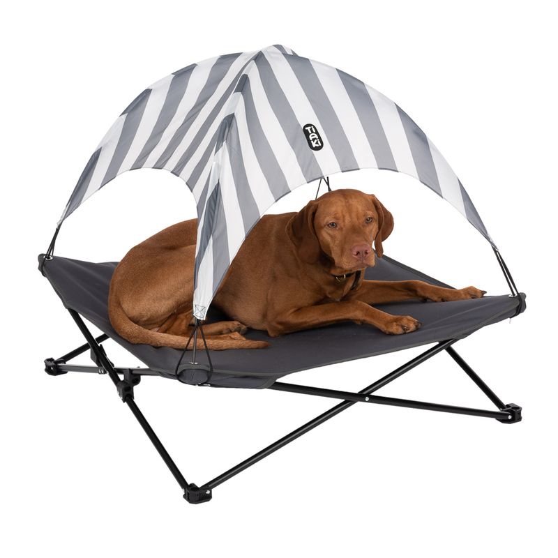 TIAKI Sun Stripes dog bed L 80 x W x H 80 x 30 cm