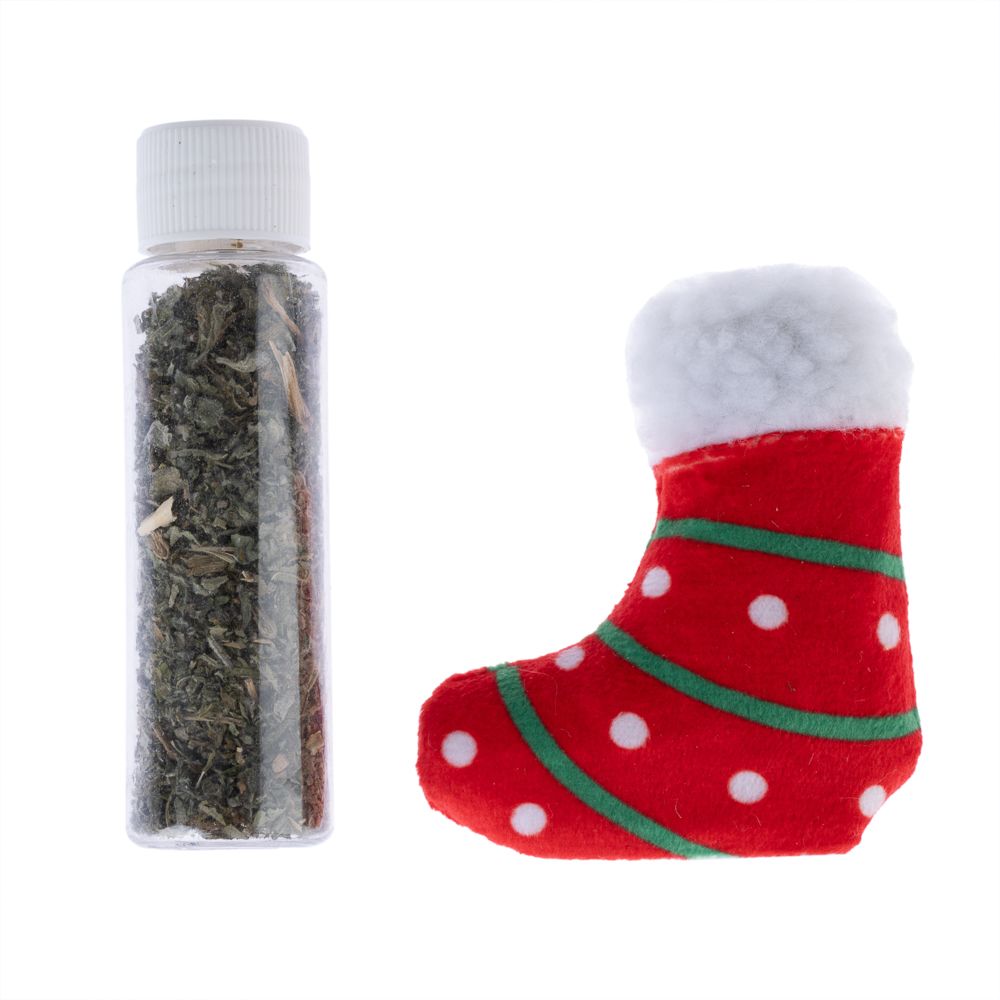 TIAKI Catnip Christmas Stocking 1 Toy + Catnip Refill (3g)