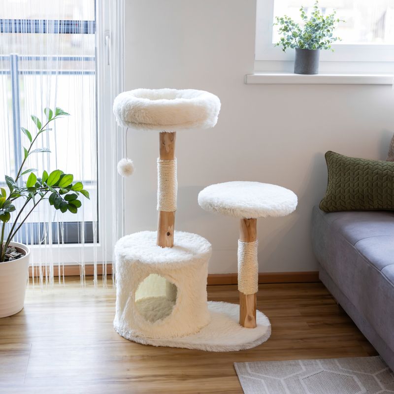 Kerbl Pet Scratching Post Lucia White