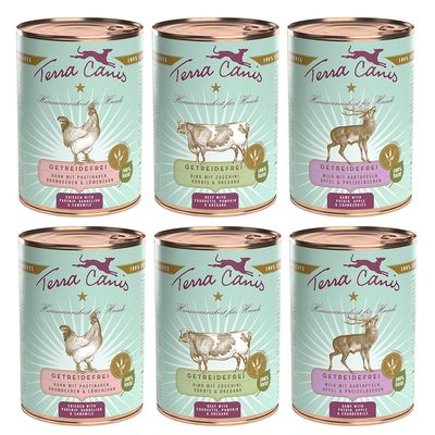 Terra Canis Grain-Free Saver Pack 12 x 400g Beef with Courgette, Squash & Oregano