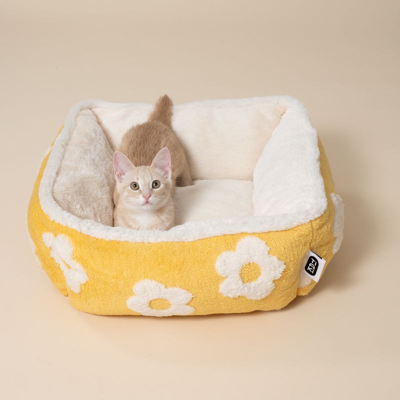 TIAKI Flower Dog Bed Round: approx. diameter 51 x (H) 18 cm