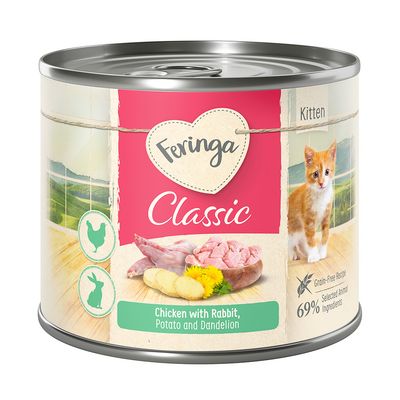 Feringa Classic Meat Menu Kitten 6 x 200g Mixed Pack: 4 Varieties