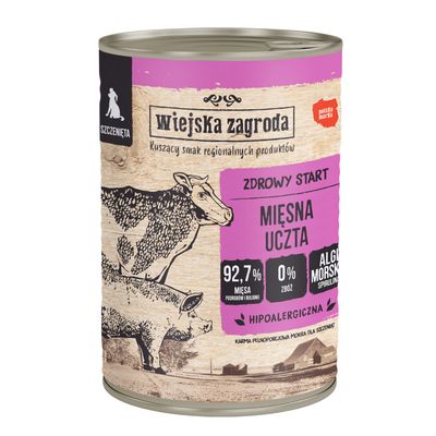 Wiejska Zagroda Dog 6 x 400g Puppy Meat Feast