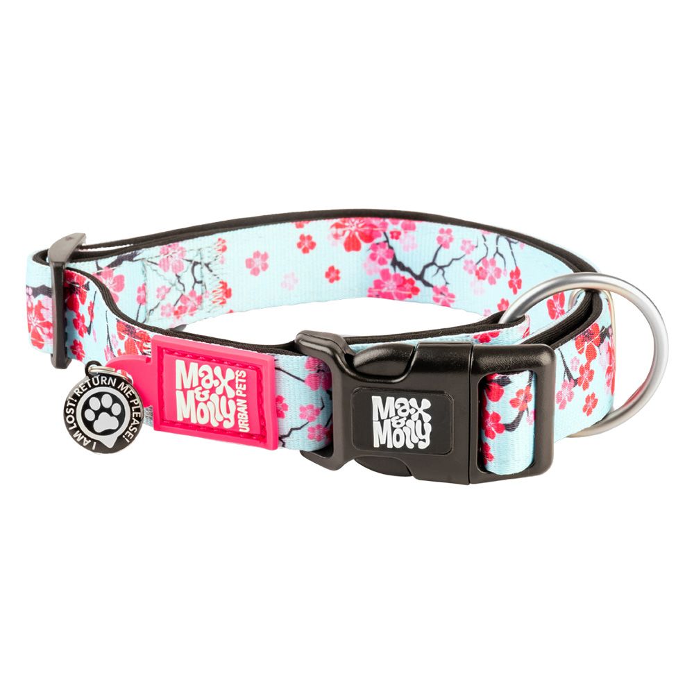 Max & Molly Smart ID Cherry Bloom Collar XS: 22-35cm neck circumference