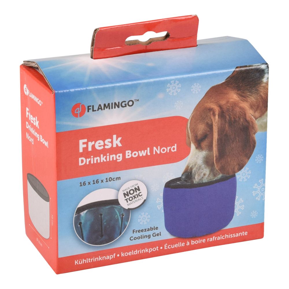 Flamingo Fresk Cooling Drinking Bowl - Blue 16 x 10cm (diameter x H)