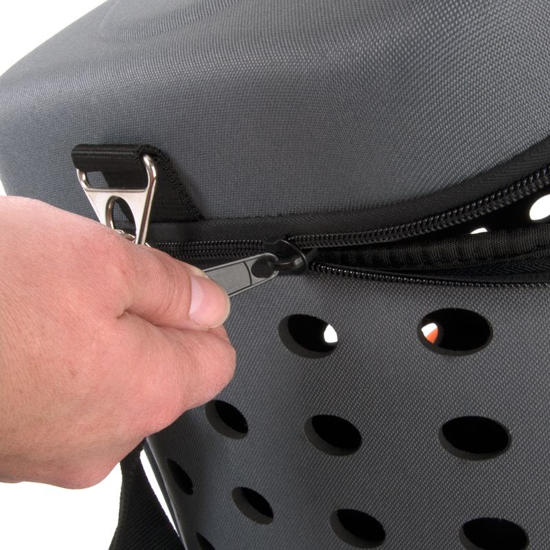 Collapsible Transport Case Grey & Orange: 42 x 32 x 30cm (L x W x H)