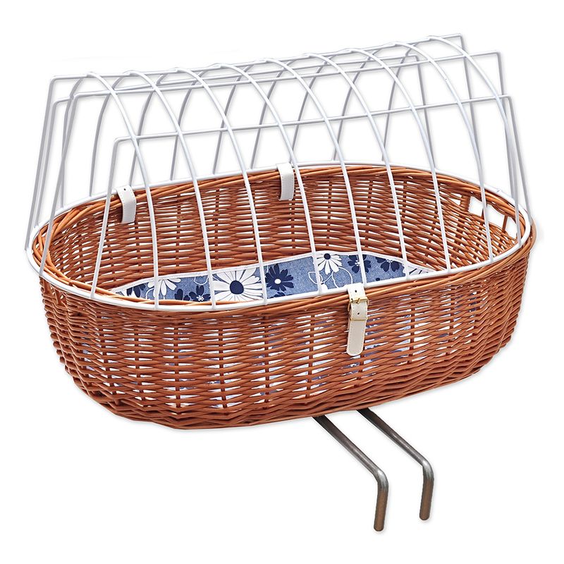Aumüller Bicycle Basket with Wire (Handle Bar Mount) Standard: approx. 52 x 38 x 39 cm (L x W x H)