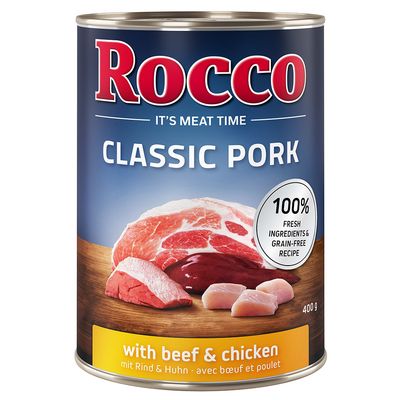 Rocco Classic Pork 6 x 400g Beef & Poultry Hearts