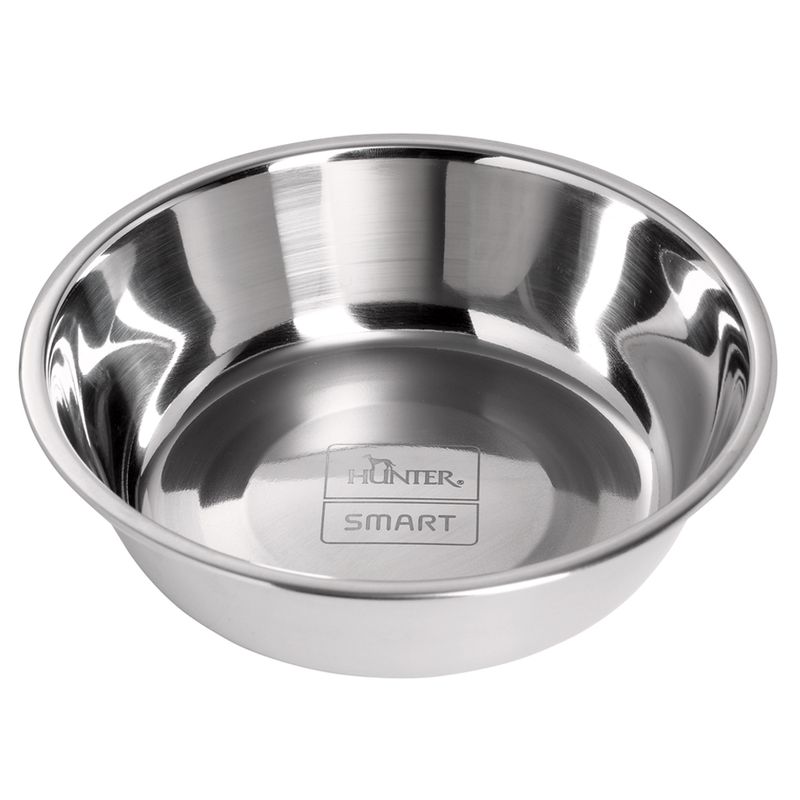HUNTER melamine bowl white, with stainless steel inlet 160 ml, diameter 11 cm