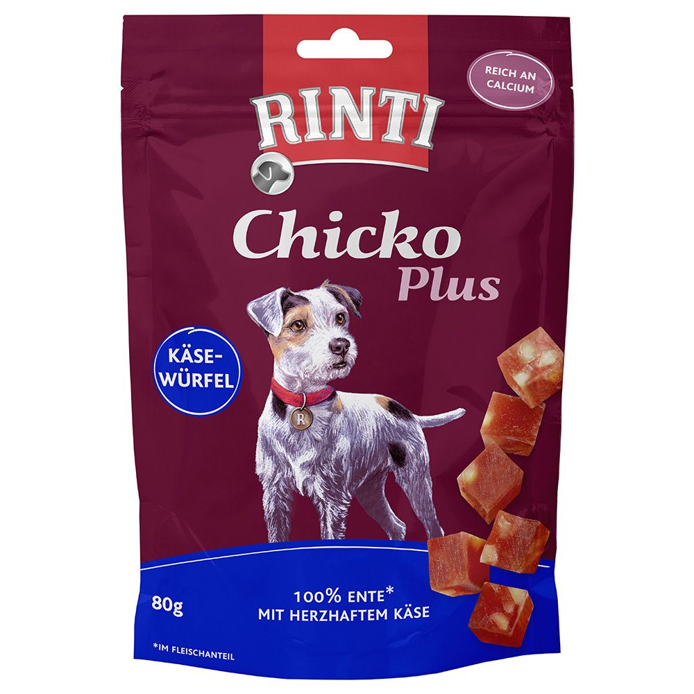 RINTI Chicko Plus cheese & duck cubes 80 g