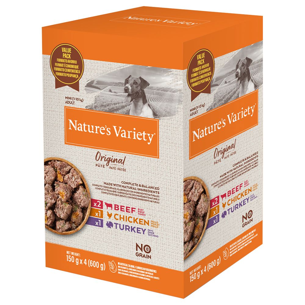 Mixpack Nature's Variety Original Paté No Grain Mini 8 x 150 g Beef, Chicken, Turkey
