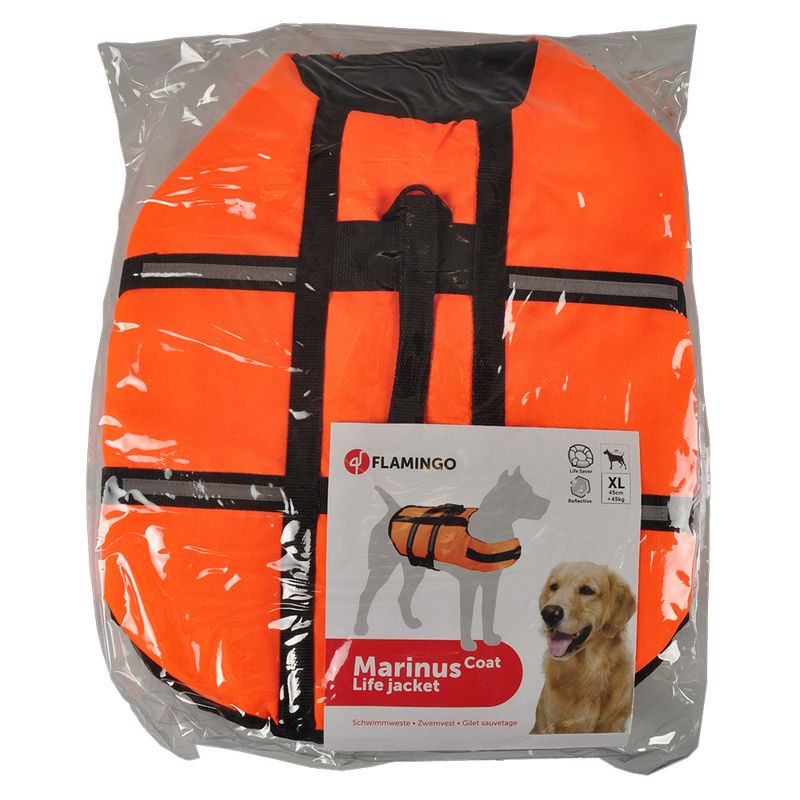 Flamingo Life Jacket Orange Size XS: approx. 25cm backlength