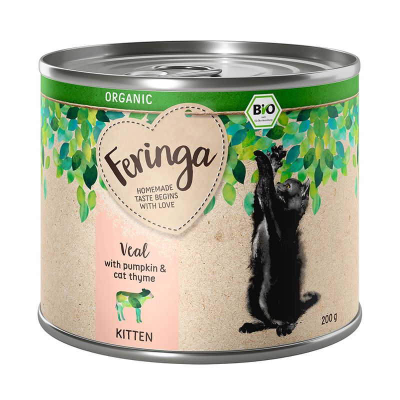 Feringa Organic Kitten Saver Pack 24 x 200g Mixed Pack (2 Varieties)