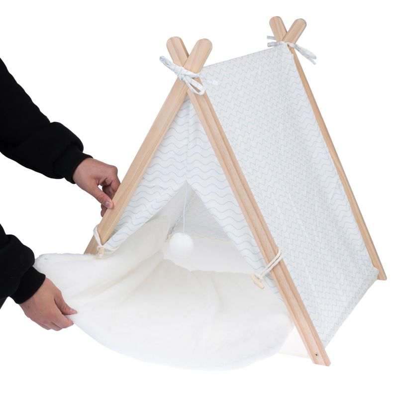 TIAKI Blue Wave Cat Teepee 56.5 x 61.5 x 61 cm (L x W x H)